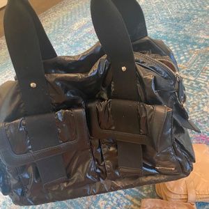 Womens Black StorkSak Diaper Bag